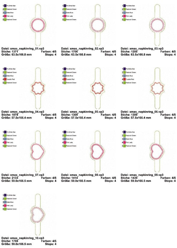 ITH FESTIVE NAPKIN RINGS Mega Set