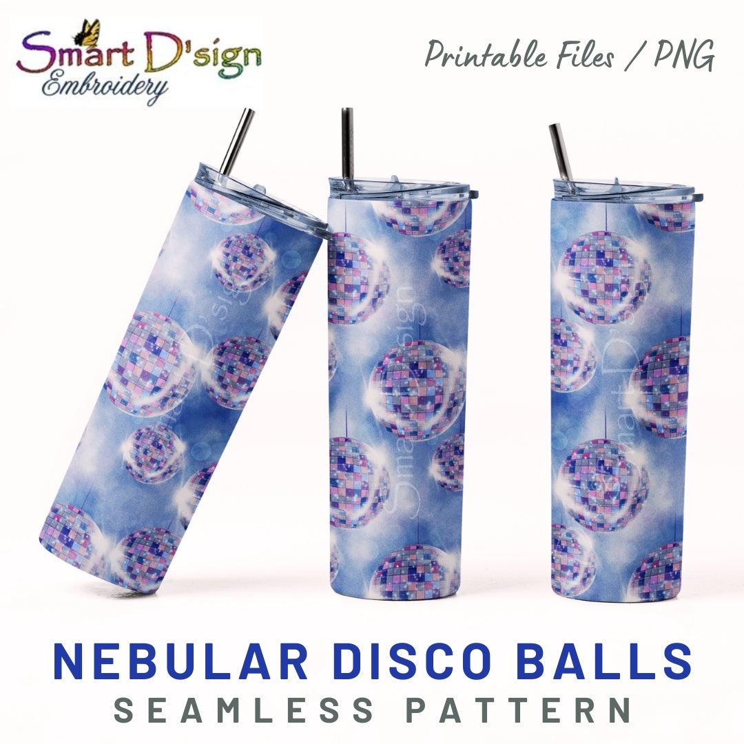 NEBULAR DISCO BALLS Seamless Pattern