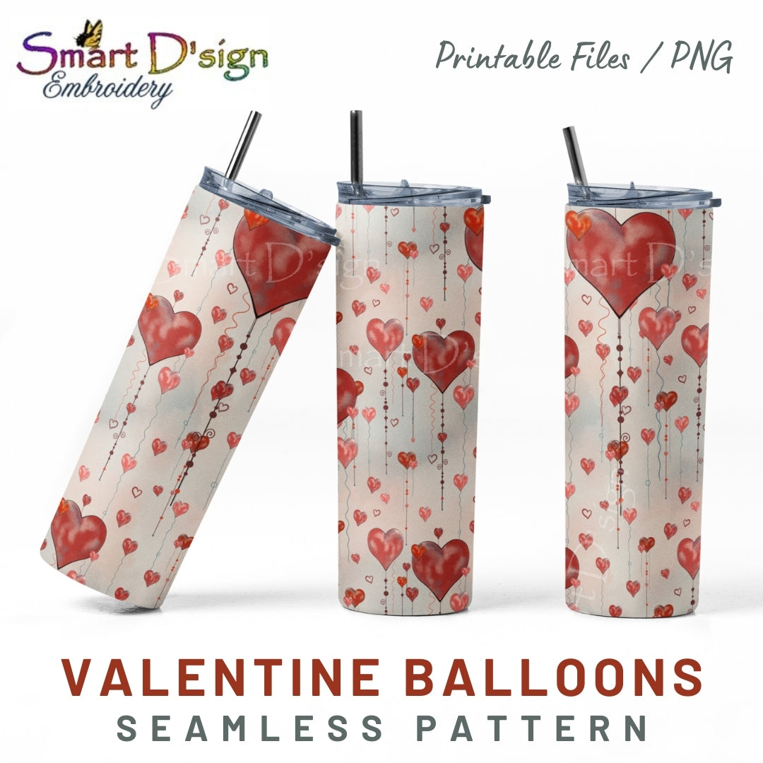 VALENTINE BALLOON Seamless Pattern