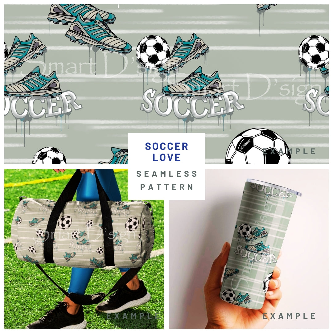 SOCCER LOVE Seamless Pattern