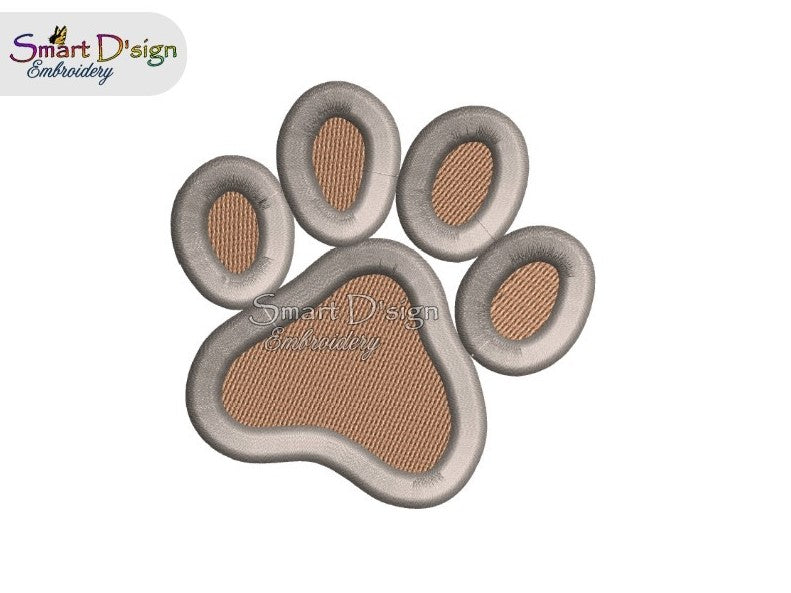 3D FOAM PAW PRINT APPLIQUE