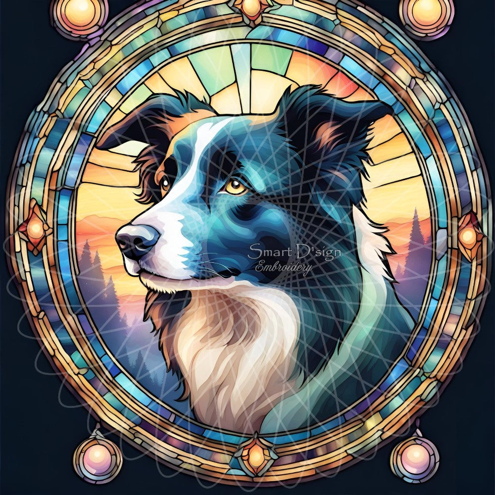 BORDER COLLIE - STAINED GLASS ARTWORK