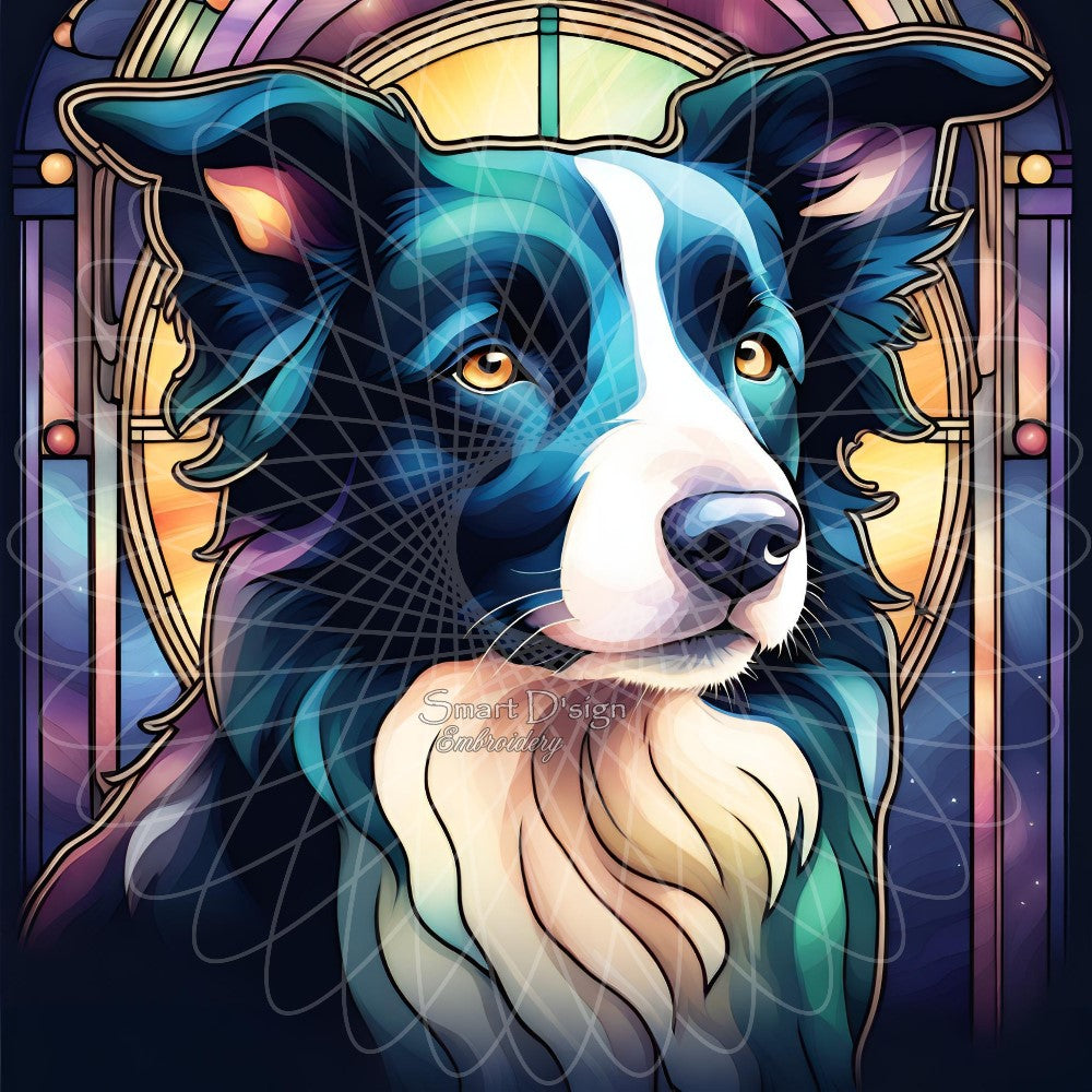 BORDER COLLIE - GLASMALEREI