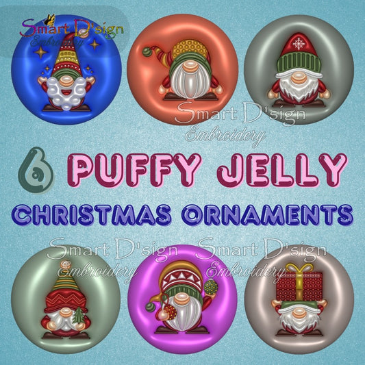 PUFFY JELLY CHRISTMAS ORNAMENTS  - Set 2