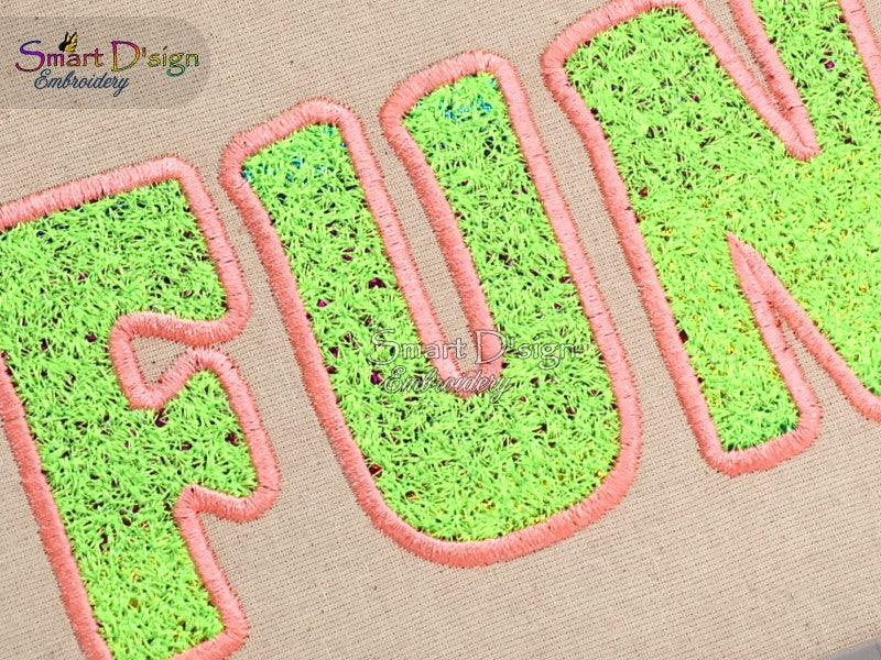 FAUX CHENILLE COASTER - APPLIQUE ALPHABET 26 Letters 10 Numbers