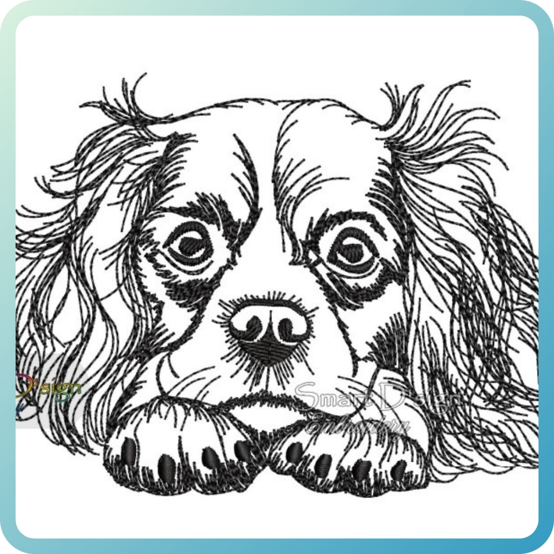 CAVALIER KING CHARLES SPANIEL Sketch Motiv