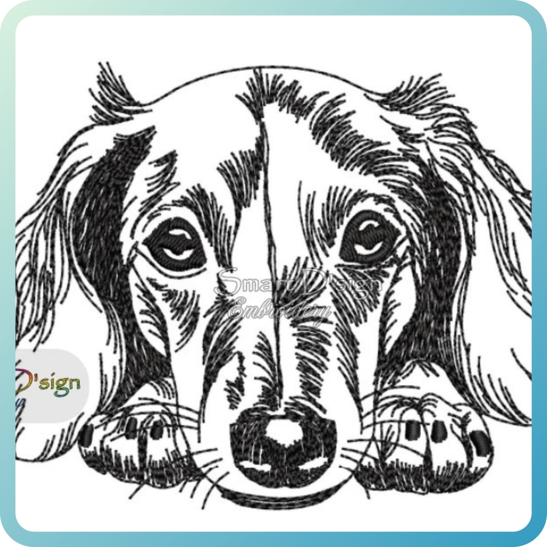 DACHSHUND / DACKEL Sketch Motif