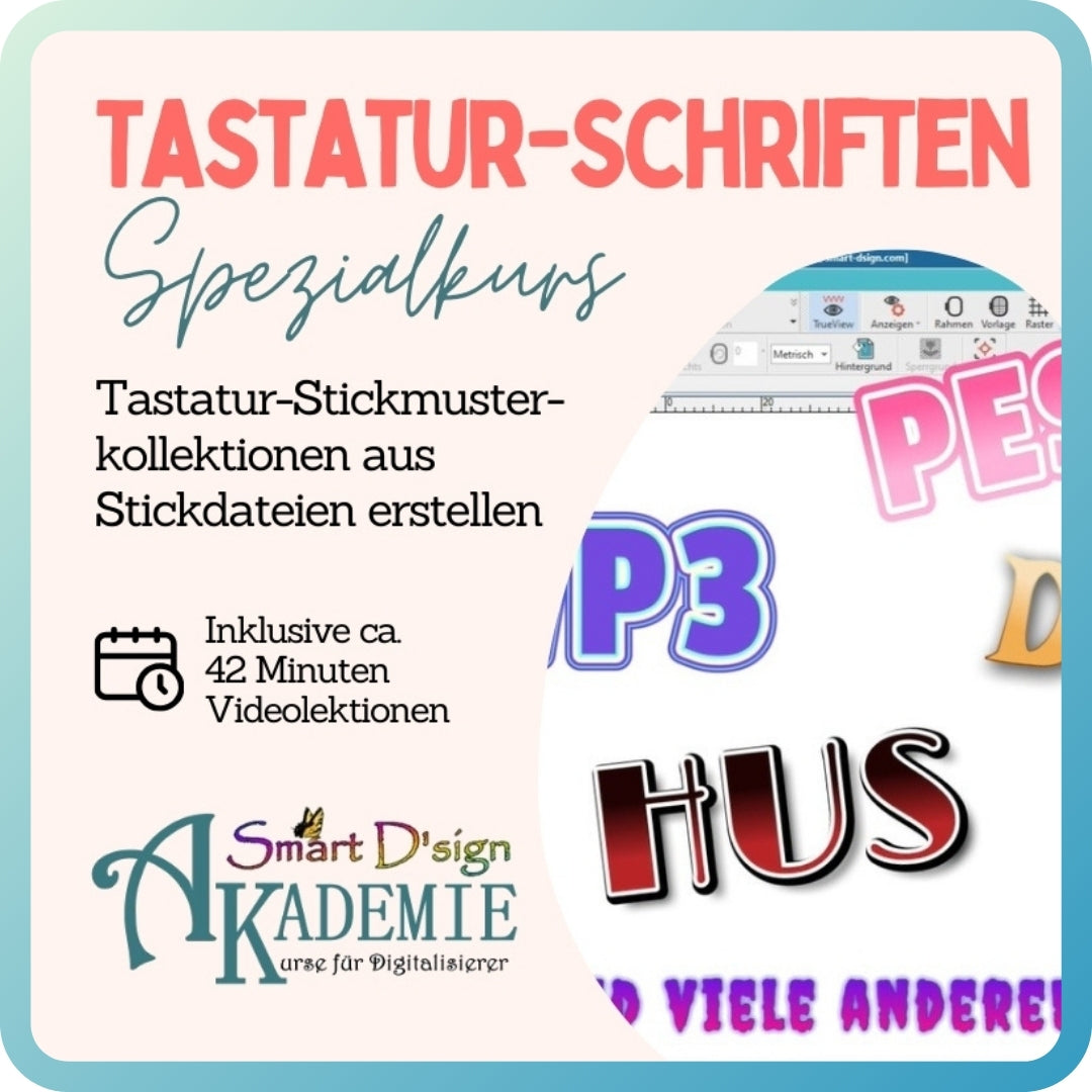 TASTATUR-STICKMUSTERKOLLEKTION | Spezialkurs für Hatch3