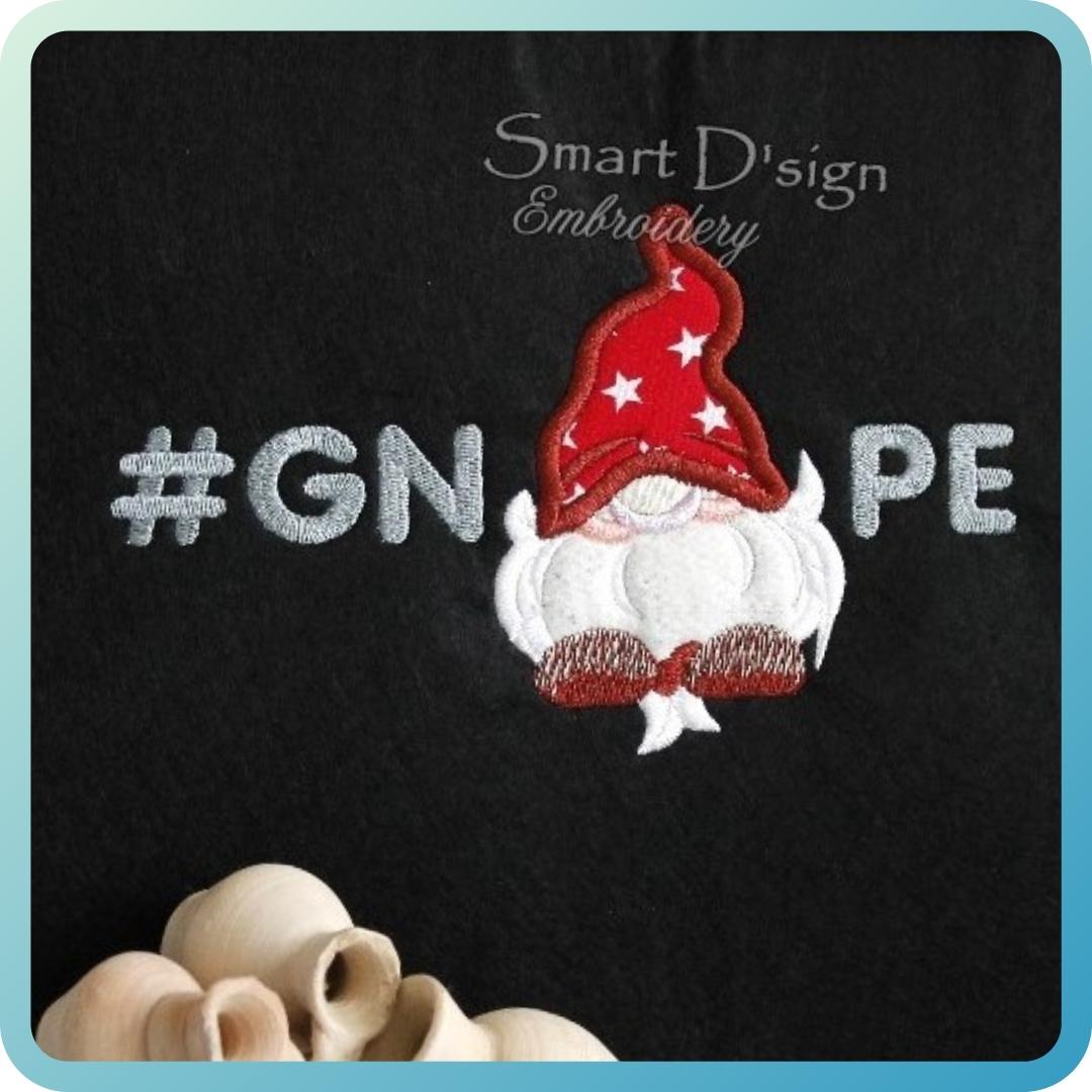 GNOPE Gnome Machine Embroidery Design