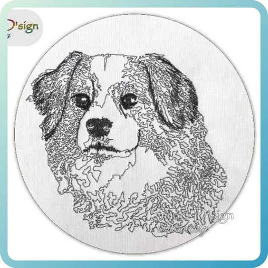 AUSTRALIAN SHEPHERD PORTRAIT - REEF STITCH