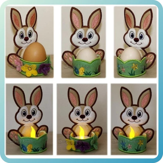 ITH EASTER BUNNY EGG & LED Holder