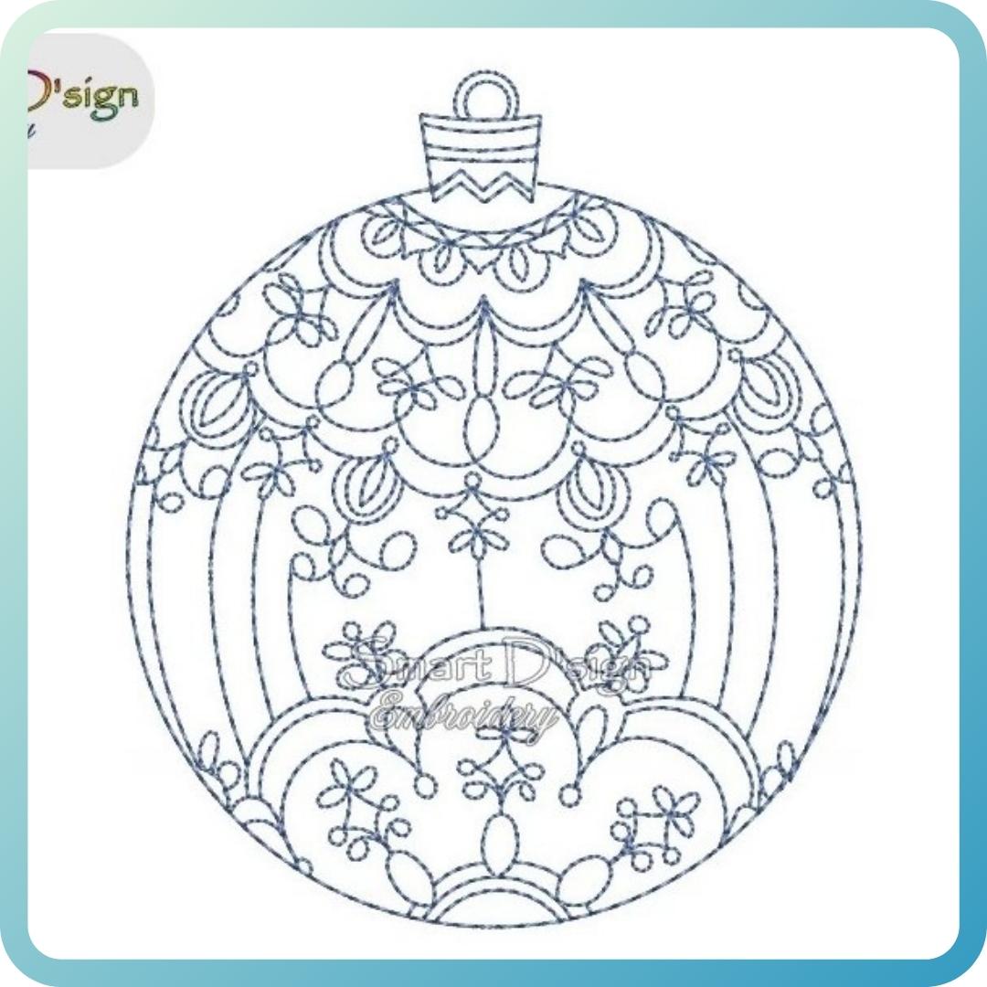 CHRISTMAS TREE BAUBLE Line Art