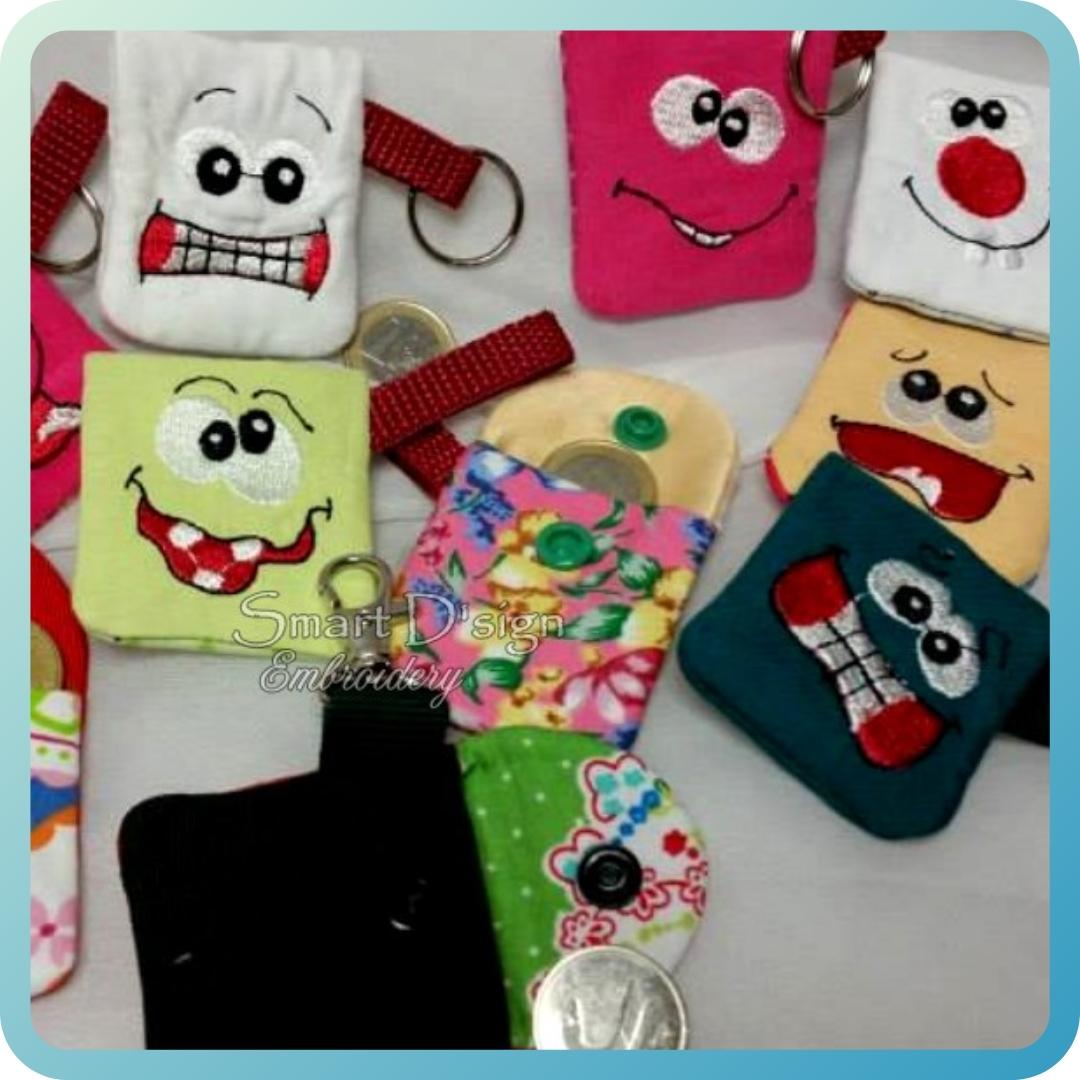 ITH COIN POUCHES 13 FUNNY FACES