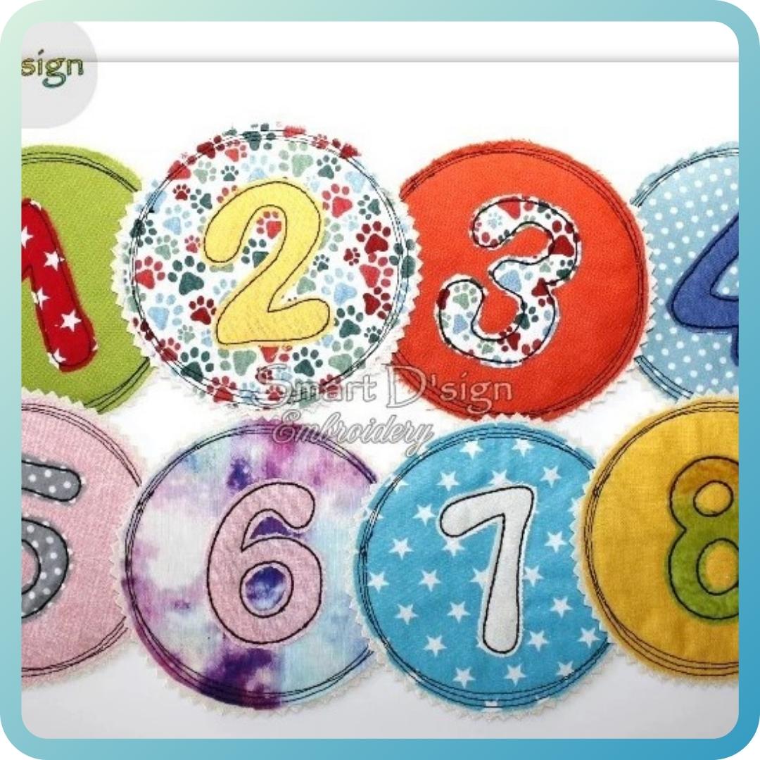 DOODLE APPLIQUE NUMMBERS Set