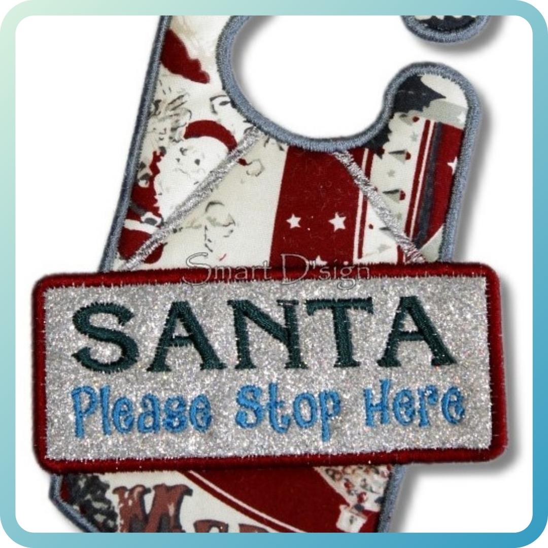 ITH DOOR HANGER - SANTA PLEASE STOP HERE