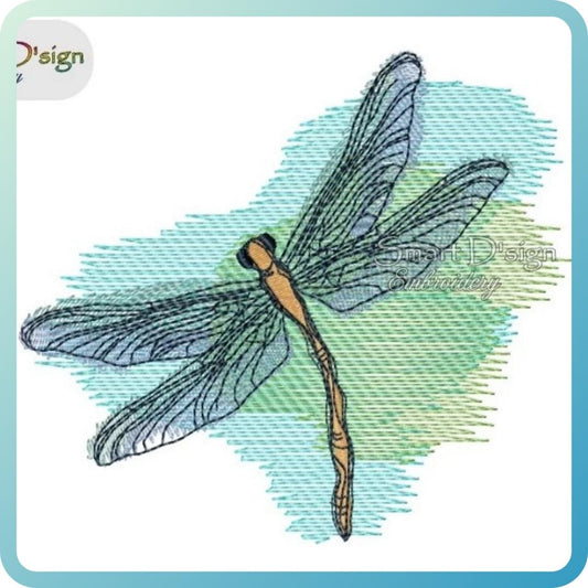 DRAGONFLY Doodle Sketch