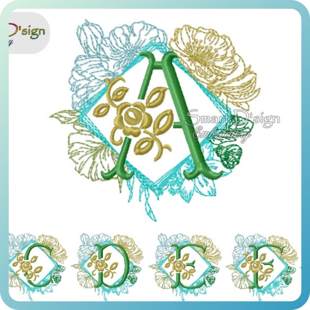 ENCHANTED FLORAL ALPHABET MONOGRAM Mega Set