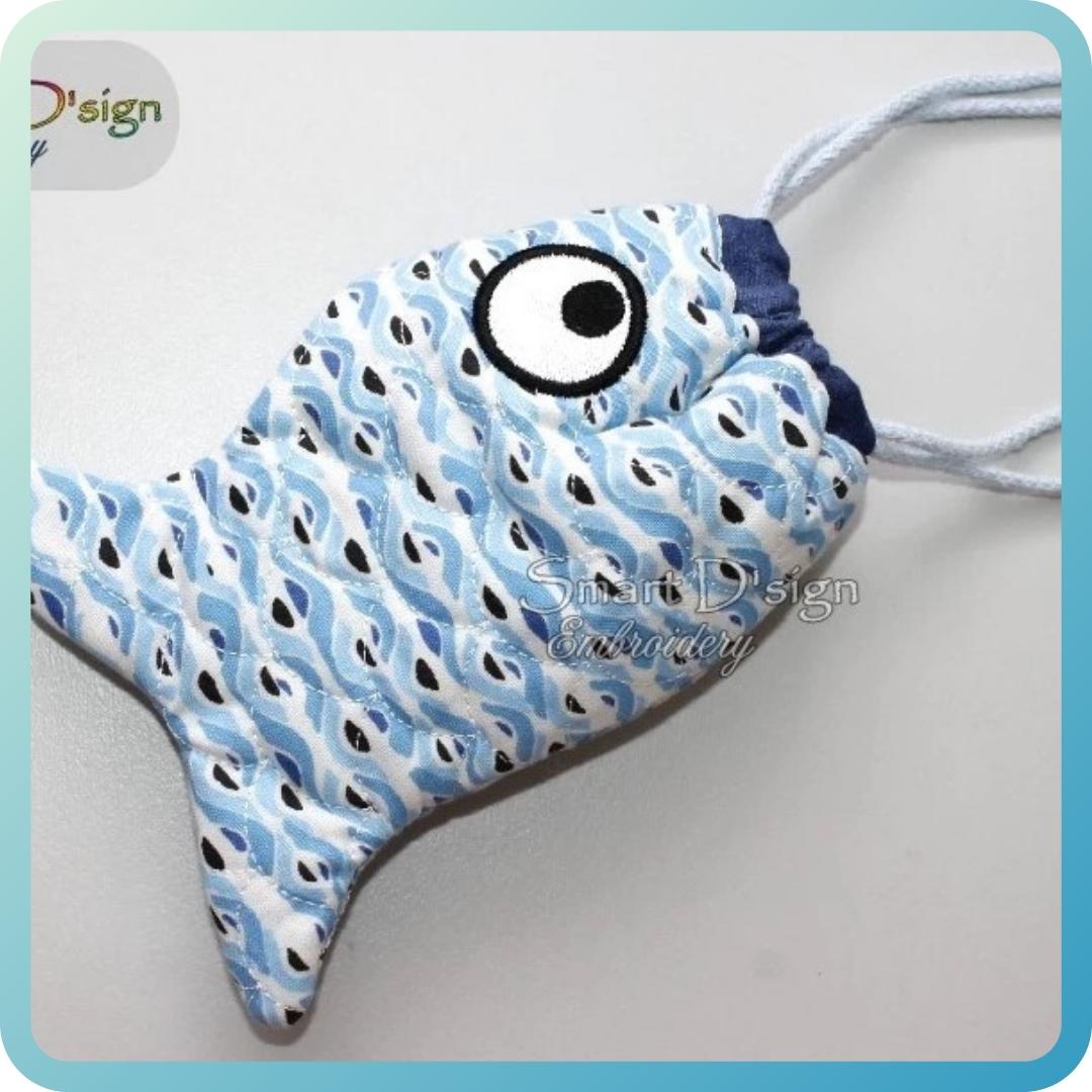 ITH FISCH TASCHE MIT KORDELZUG