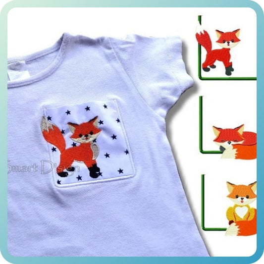 FOXY POCKET APPLIQUES Set