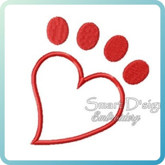 PAW HEART APPLIQUE