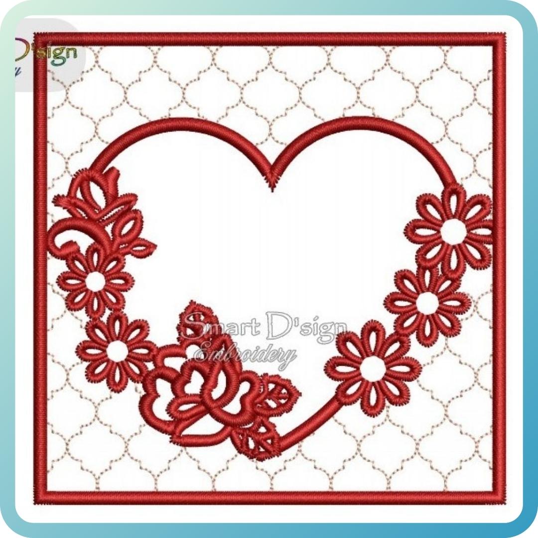 HEART FRAME QUILT SQUARE