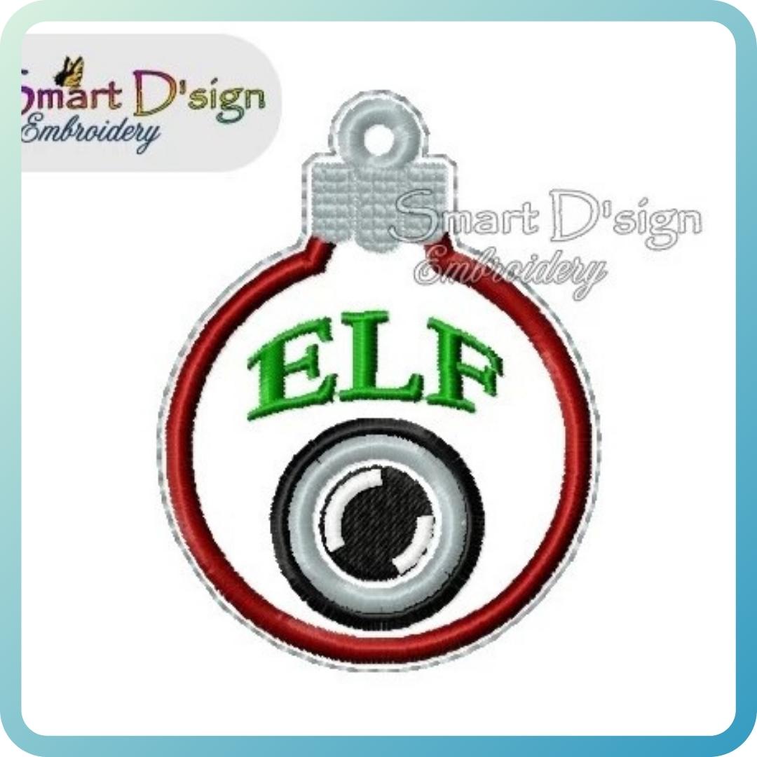 ITH ELF CAM CHRISTMAS BAUBLE