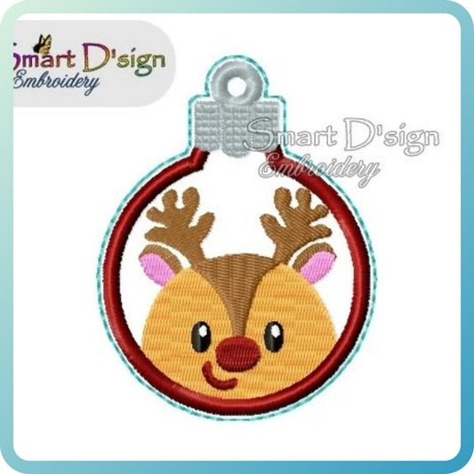 ITH REINDEER CHRISTMAS BAUBLE