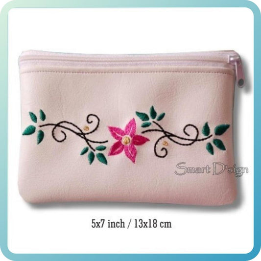 ITH FLOWER VINE Zipper Bag