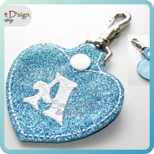 ITH HEART KEY FOBS Full Alphabet Set