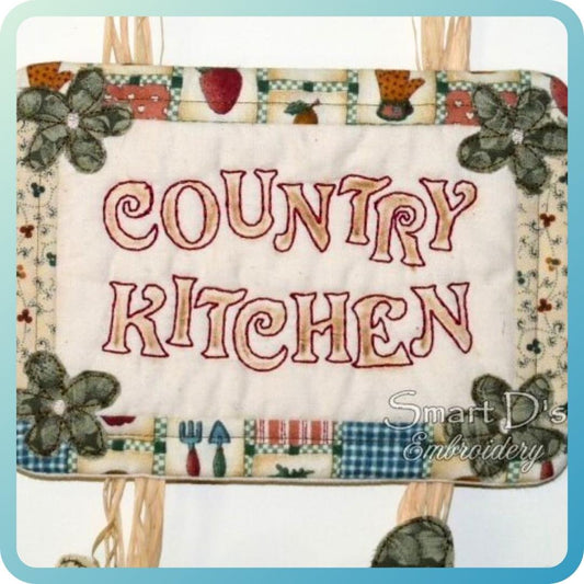 COUNTRY KITCHEN - ITH PATCHWORK MUG RUG / TÜRSCHILD