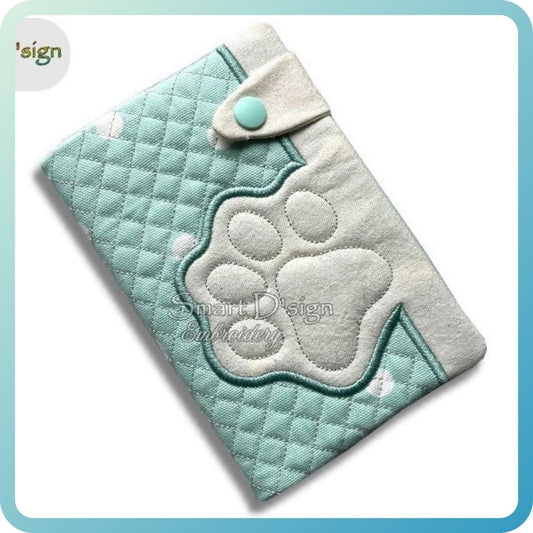 ITH PAW PRINT APPLIQUE NOTEBOOK COVER A6