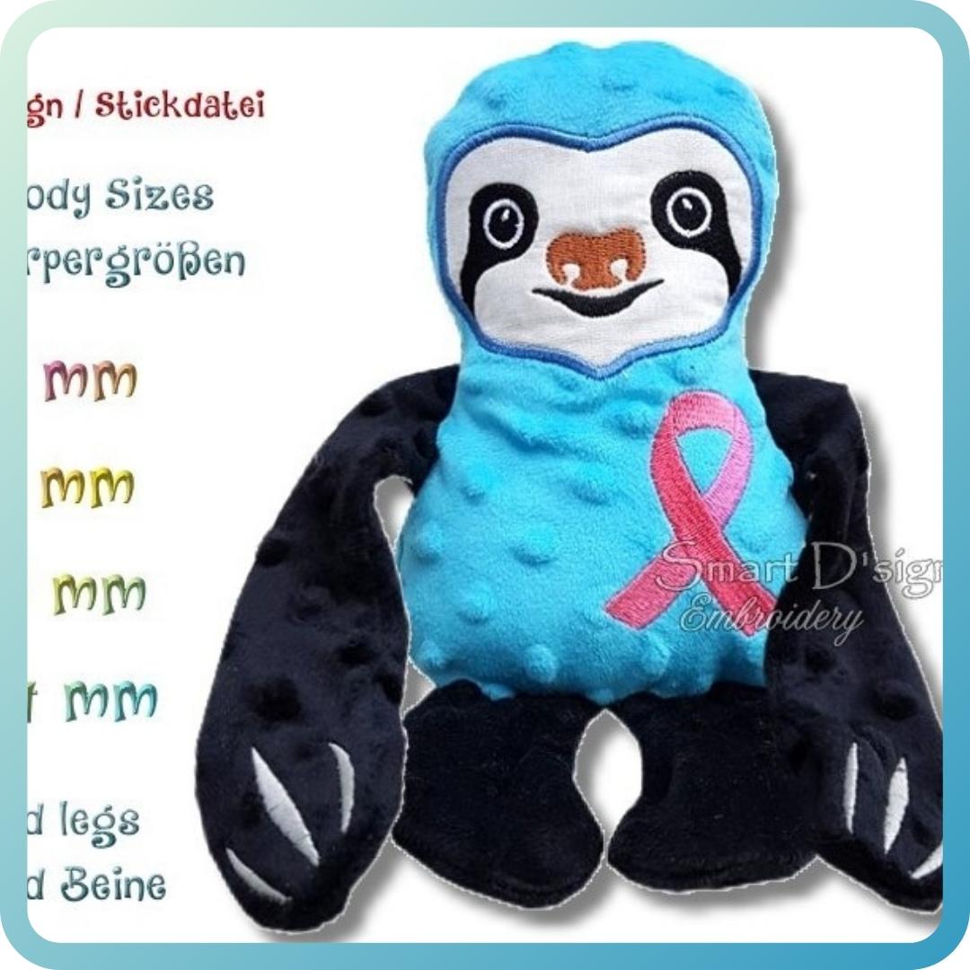 ITH PLUSH TOY SLOTH - CANCER RIBBON