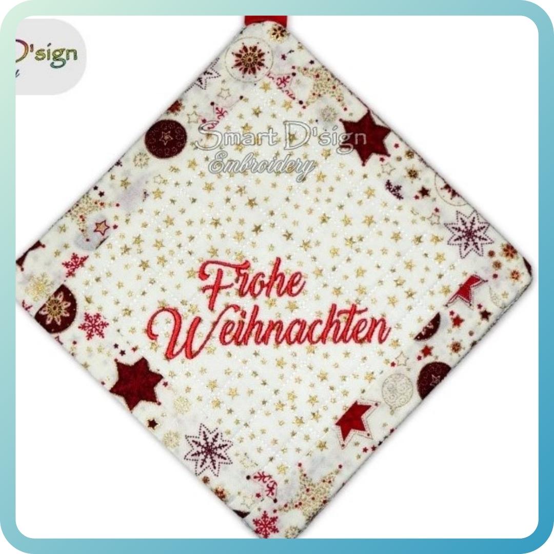 ITH PATCHWORK TOPFLAPPEN FROHE WEIHNACHTEN