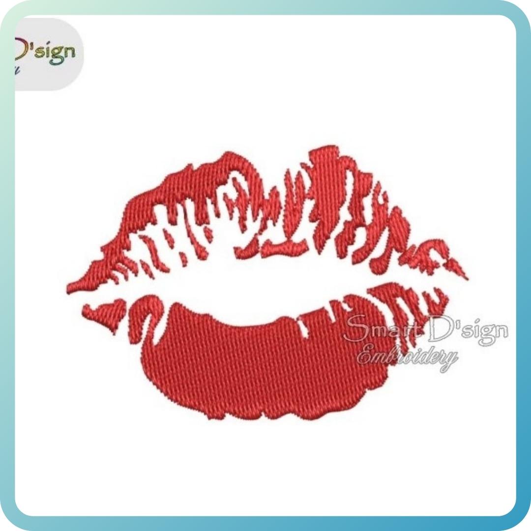 KISS - LIPS - Machine Embroidery Design