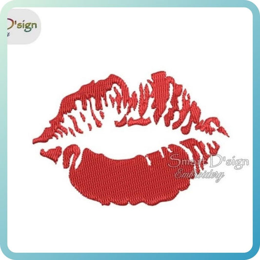 KISS - LIPS - Machine Embroidery Design