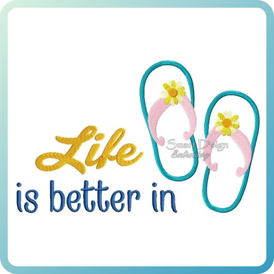 LIFE IS BETTER IN THONGS / FLIPFLOPS 2 Sizes