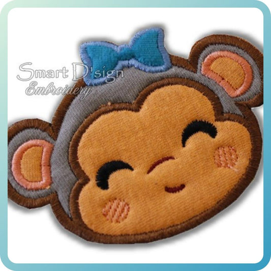 MONKEY Girl Applique