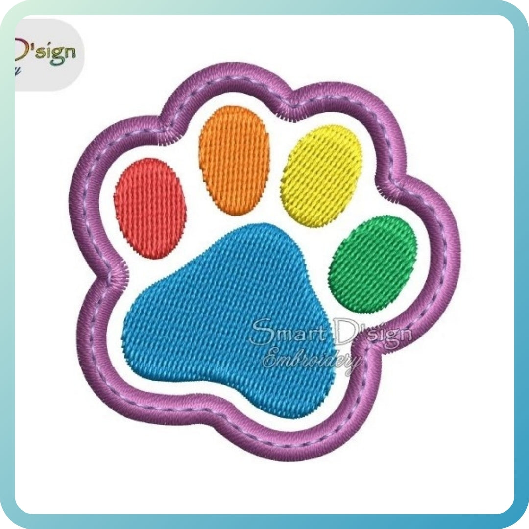 PAW PRINT APPLIQUE MINI PATCH