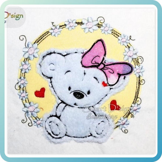 TEDDY - Raw Edge Doodle BABY APPLIQUE