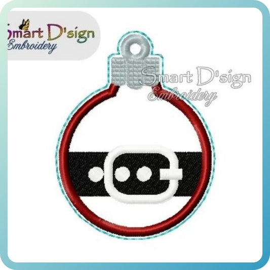 ITH SANTA BELT CHRISTMAS BAUBLE