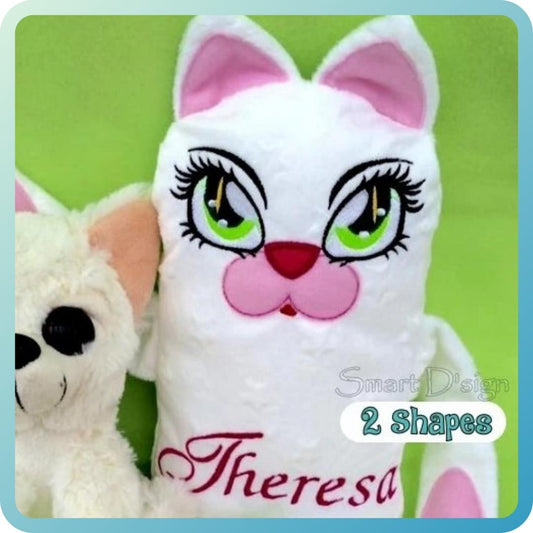 ITH CUSHION CAT Minky Soft Toy Set