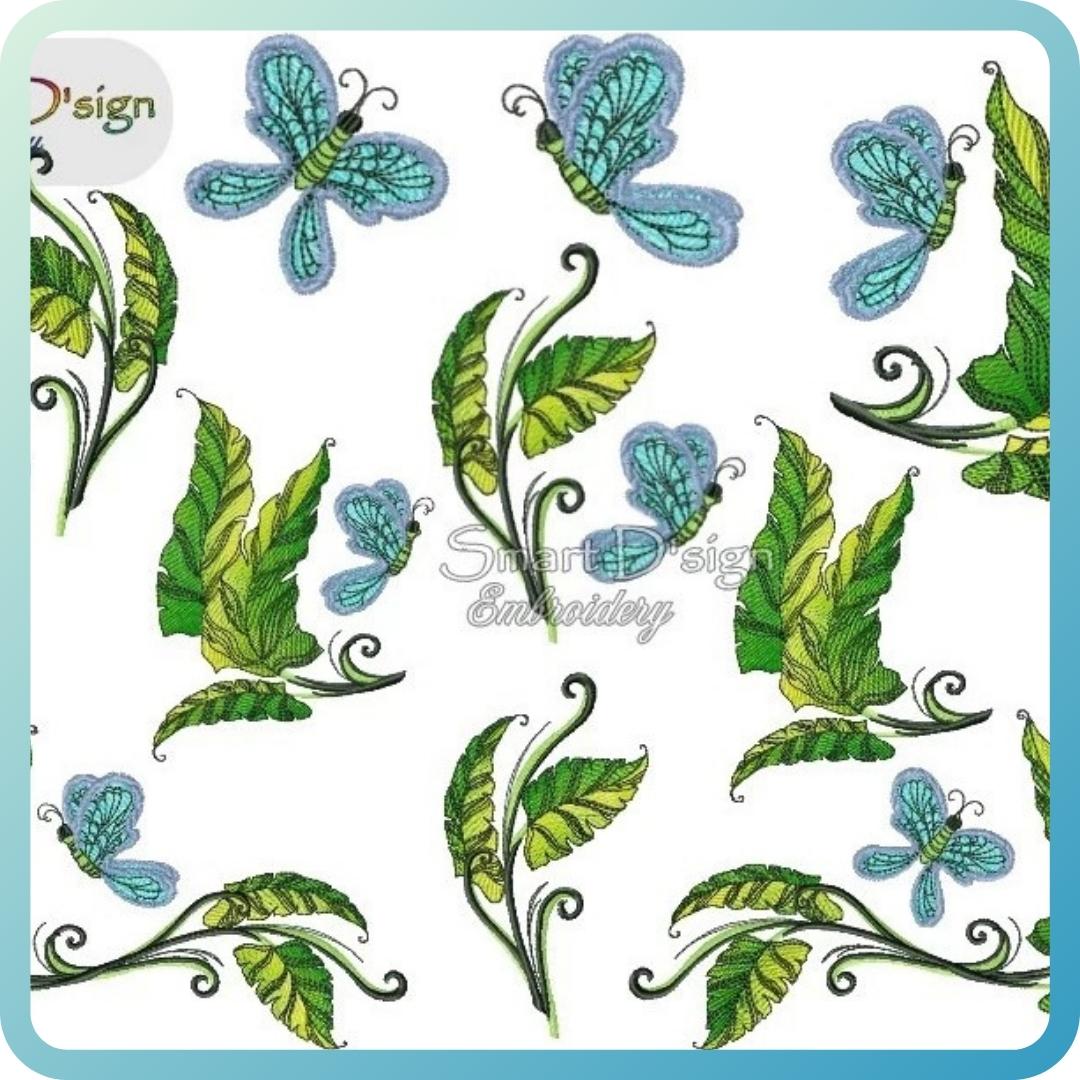 TROPICAL VINE with BUTTERFLIES MEGA SET