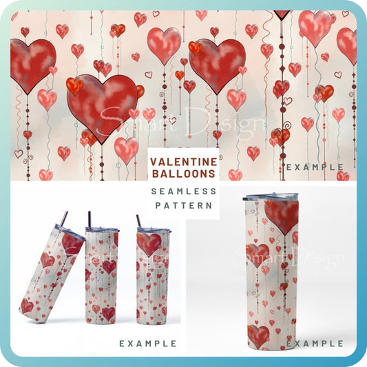 VALENTINE BALLOON Seamless Pattern