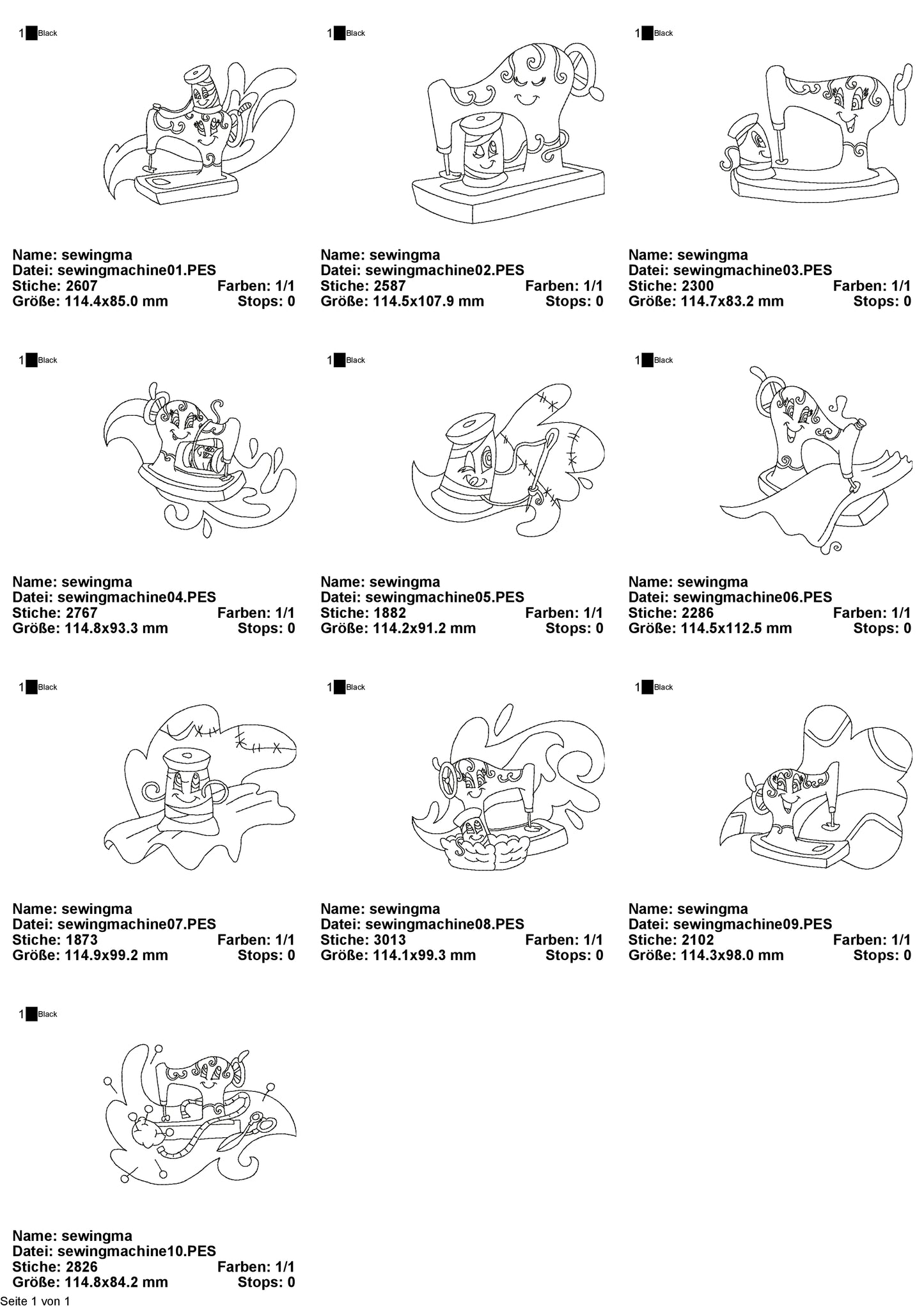 NÄHMASCHINEN Line Art