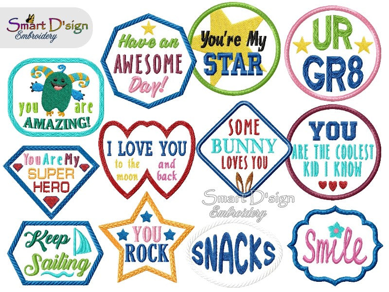 LUNCH BOX PATCHES INSPIRATIONAL NOTES