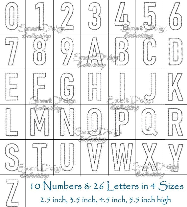 RAW EDGE APPLIQUE LETTERS & NUMBERS Mega Set