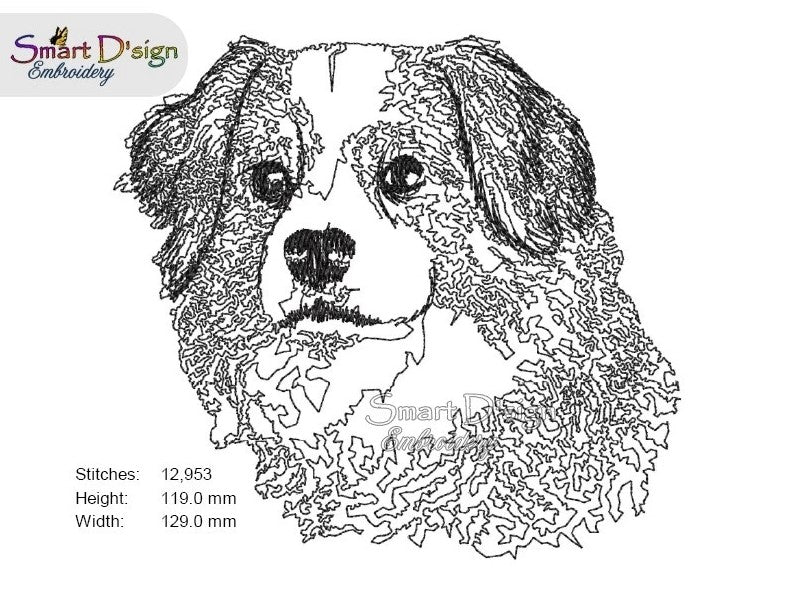 AUSTRALIAN SHEPHERD PORTRAIT - REEF STITCH