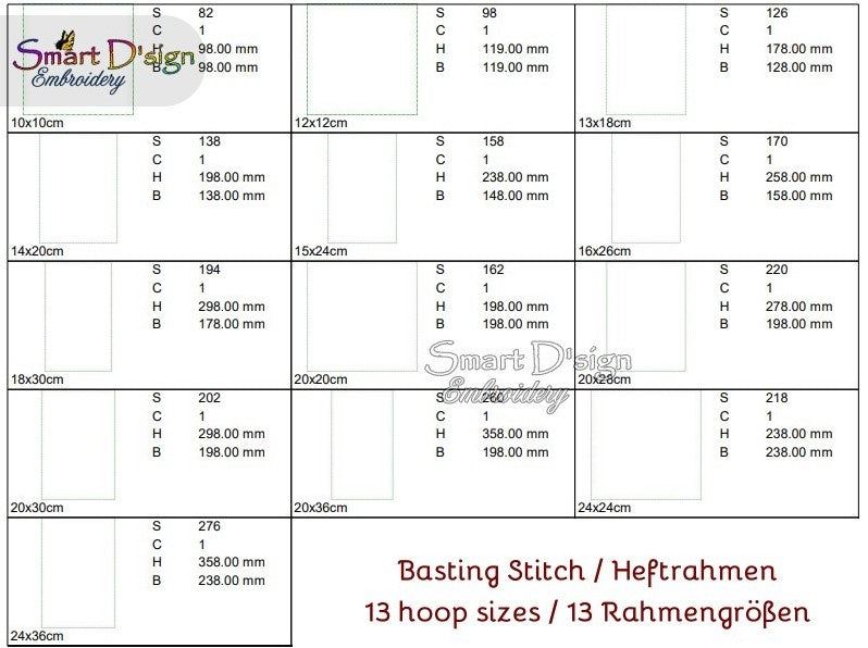 FULL FRAME BASTING STITCH MEGA SET