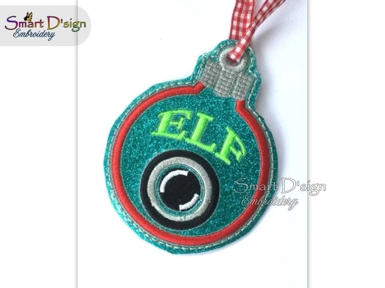 ITH ELF CAM CHRISTMAS BAUBLE