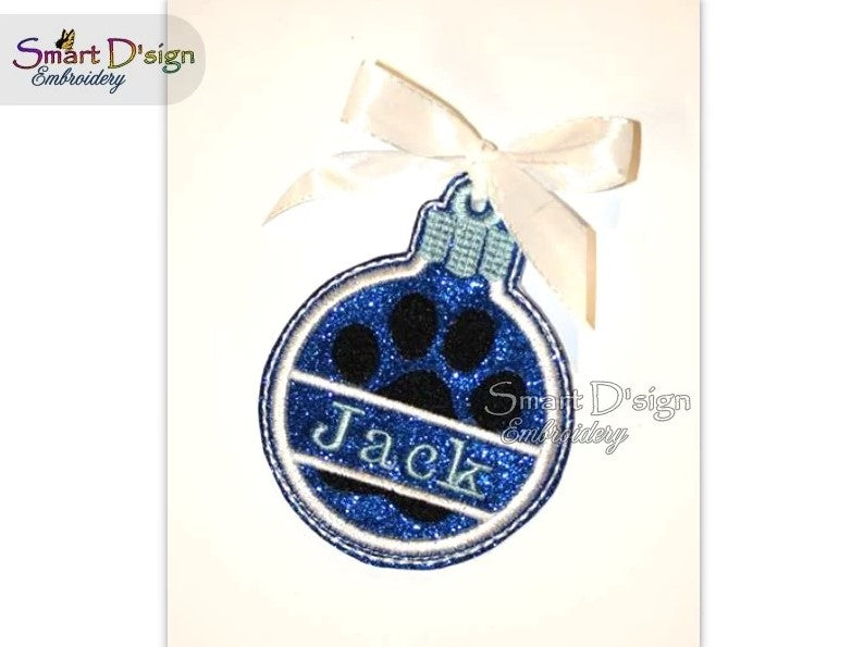 ITH CHRISTMAS BAUBLE PAW SPLIT NAME (Blank)